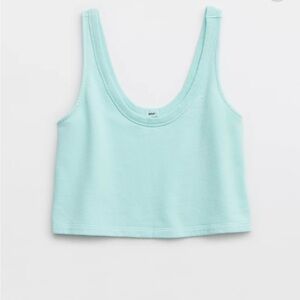 NWT Aerie Weekend Fleece Tank Top in Aquamarine
